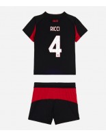Otroške Nogometnih dresov AC Milan Samuele Ricci #4 Domači 2025-26 Kratki rokavi (+ hlače)